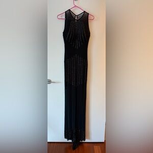 NWT - Issue New York sheer illusion beaded gown